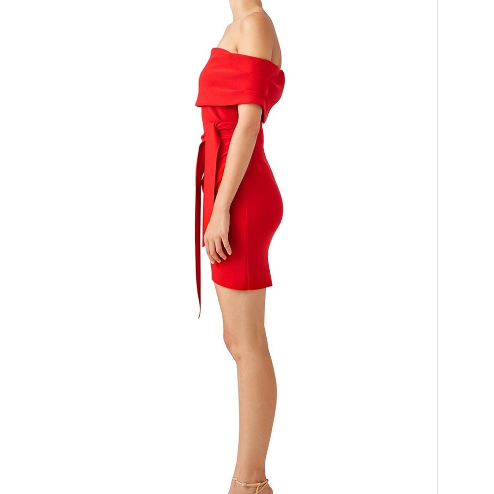 Red off shoulder dress - Picture 4 of 10